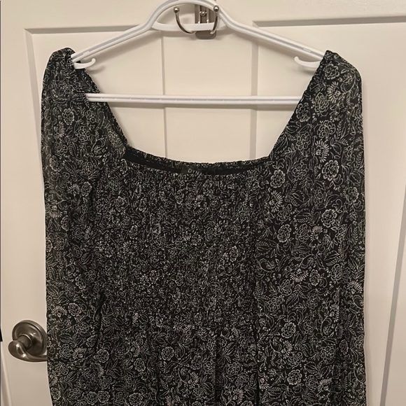 Dynamite Black and White Bishop Sleeve Dress, size S - Picture 2 of 7